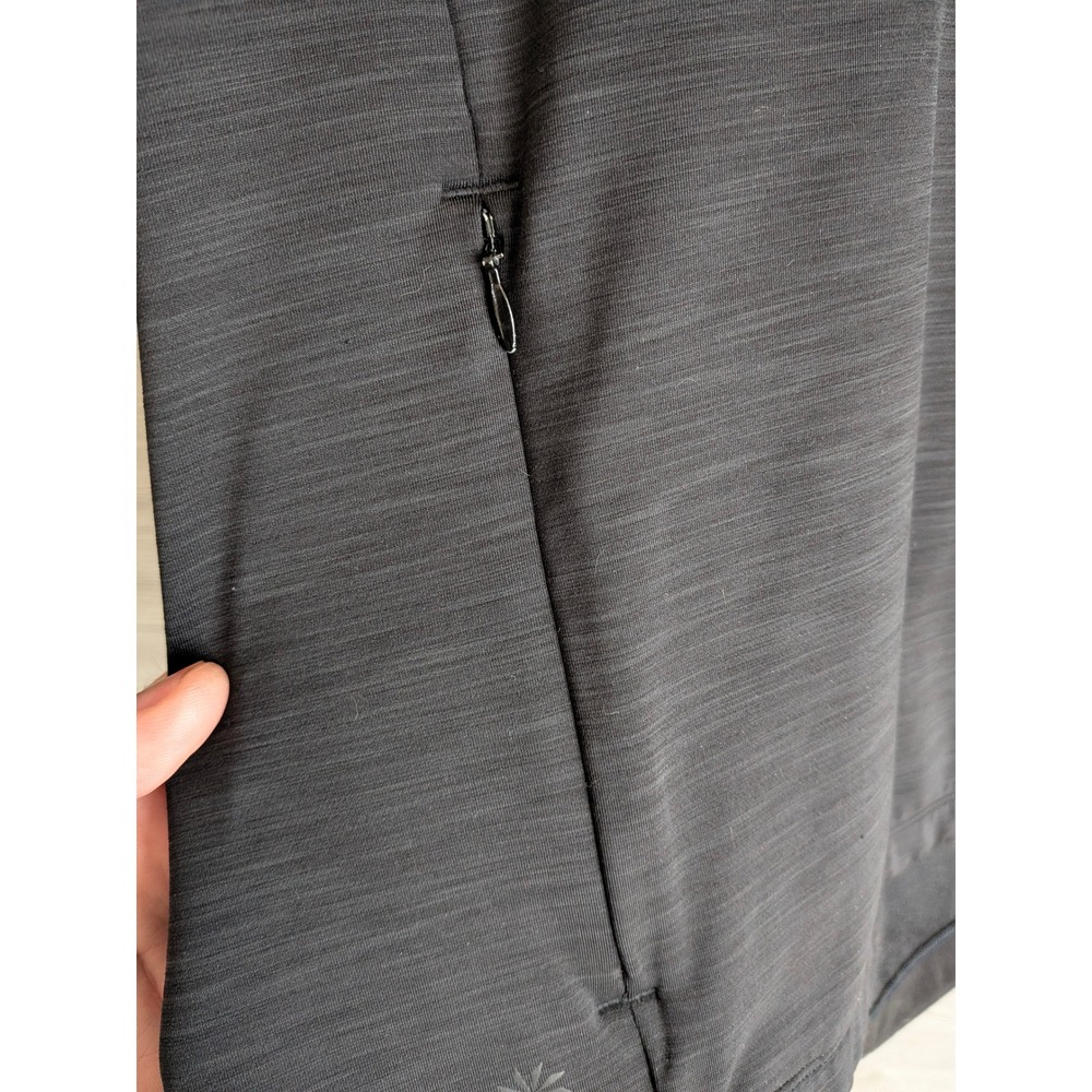 Athleta Womens Space Dye Tulip Back Hoodie Charcoal Gray Thumbhole Activewear M - Picture 13 of 16